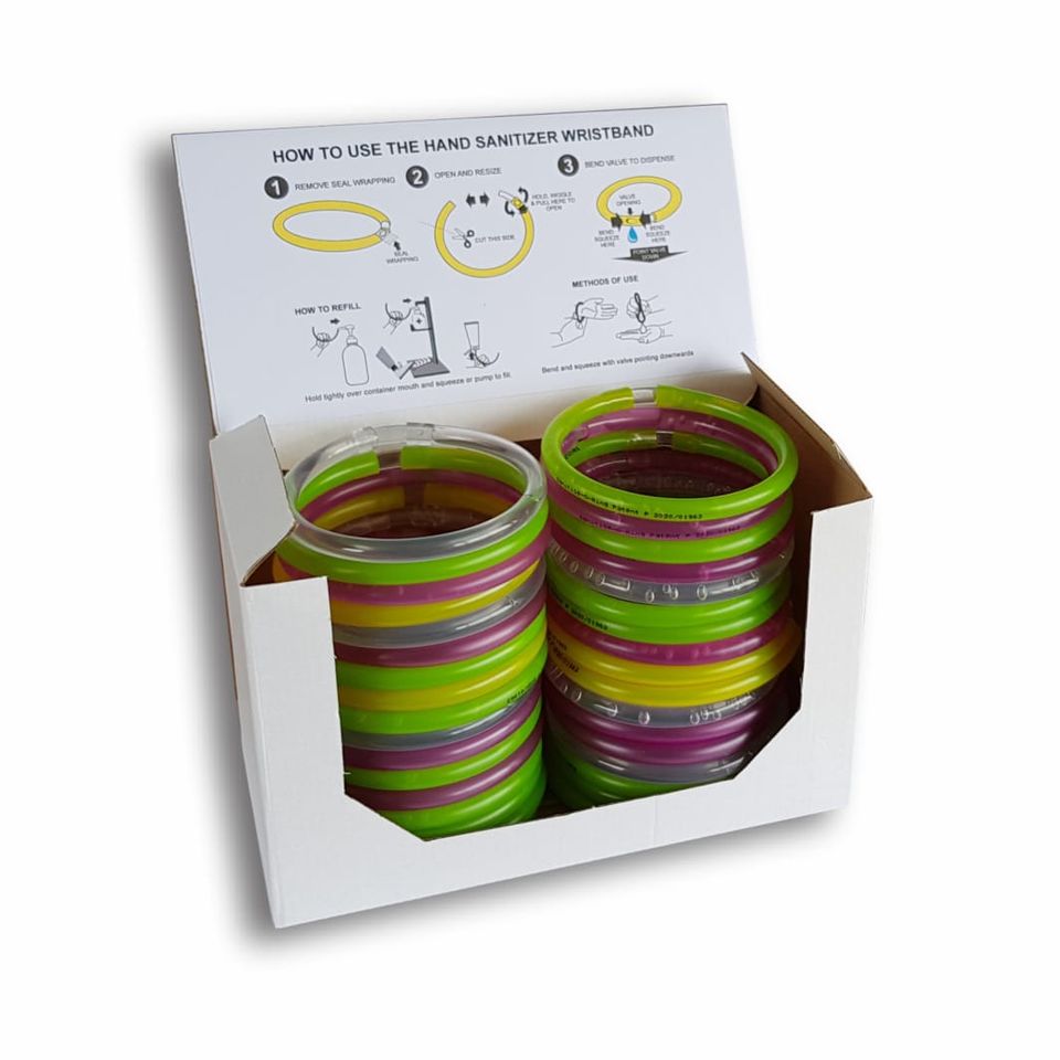 PPE 24s SANITIZER (LIQUID) - Wrist Band Box 24's