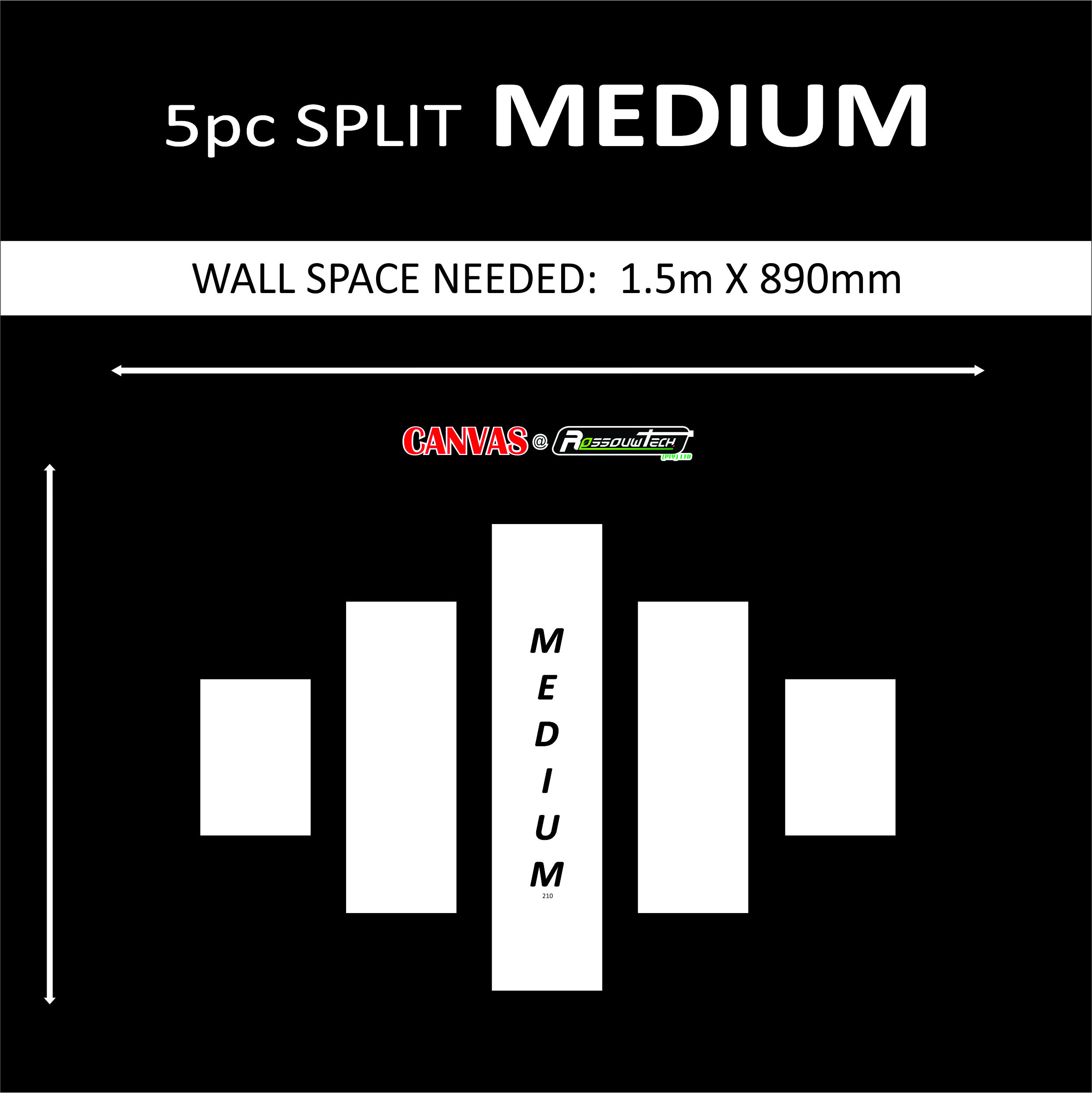 5pc SPLIT MEDIUM Canvas Blocks (1.5m x 890mm) - Image 2