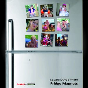 Square Photo Fridge Magnets BIG - (9 per Pack) 10cm x 10cm